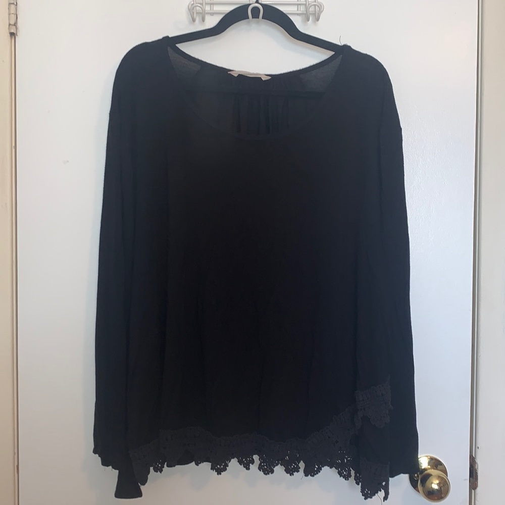 Crochet hem top